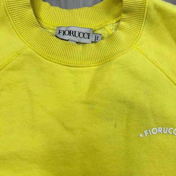 Fiorucci Crewneck Sweatshirt Pullover Yellow Color Women’s Size M Medium Italy - Picture 6 of 16